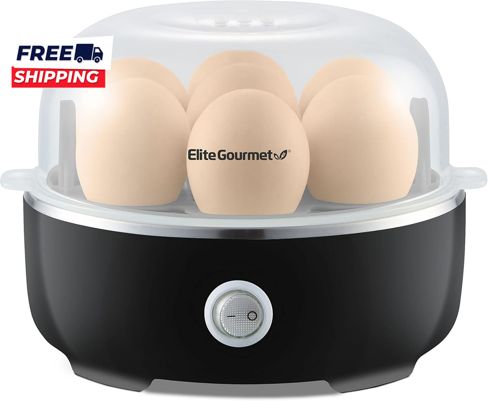 EGC115B Easy Egg Cooker Electric 7 Egg Capacity Soft  Medium Hard Boiled Egg