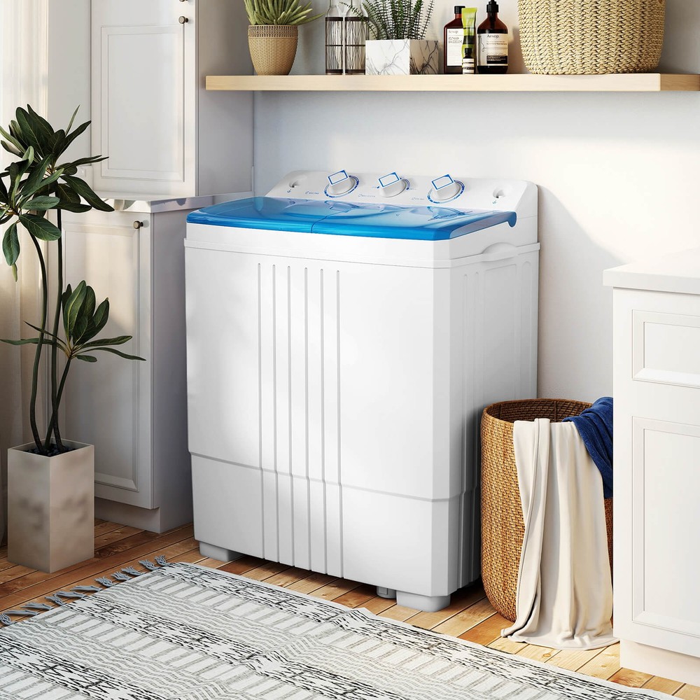Portable Washing Machine with Drain Pump Timer Control Compact Washing Machine