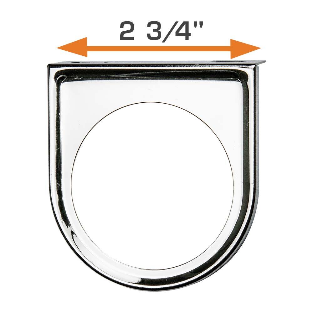 GlowShift Universal Chrome Single Gauge Under Dash Mounting Bracket Pod 52mm