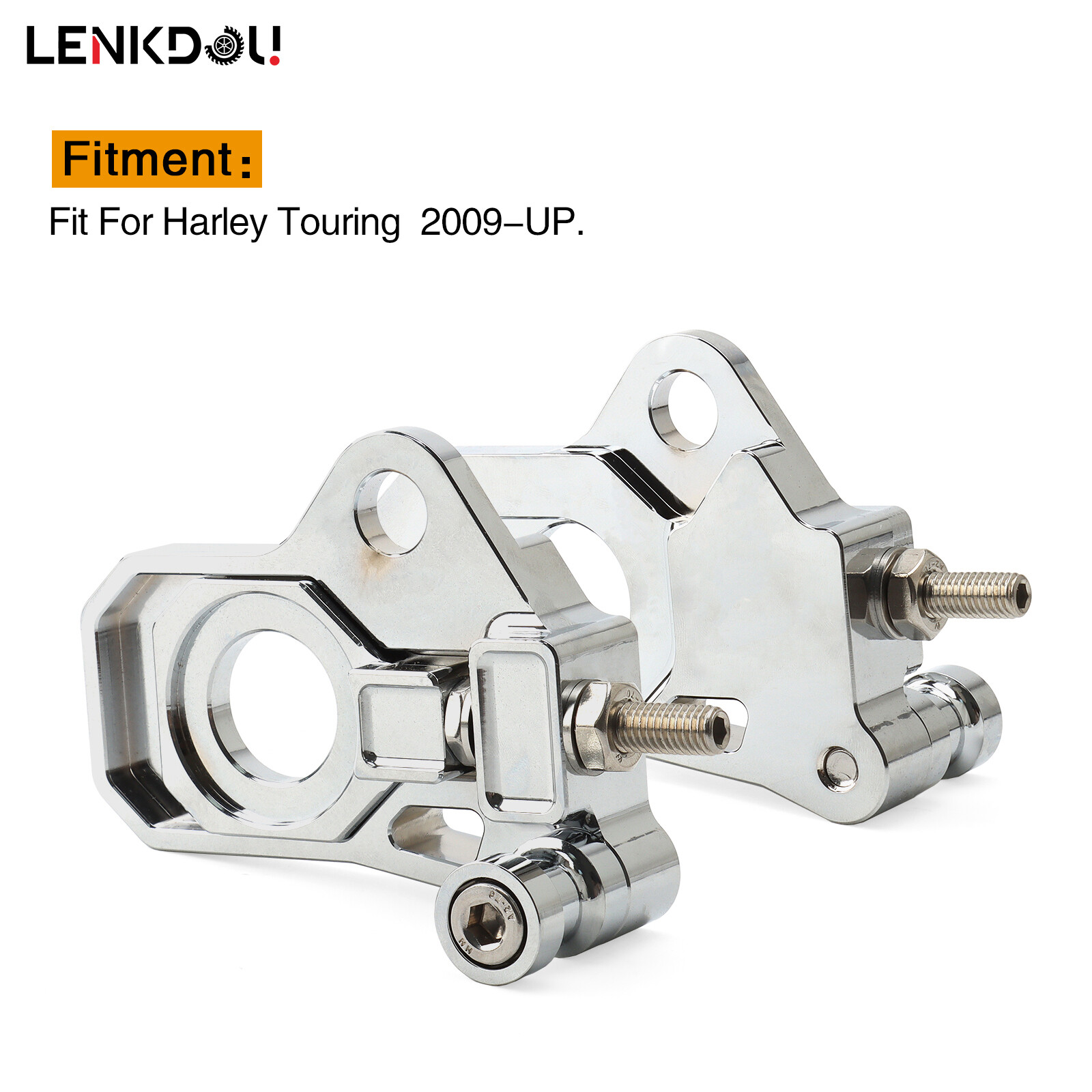 CNC Rear Axle Adjuster Kit For Harley Road King Street Glide Motorcycle Modified