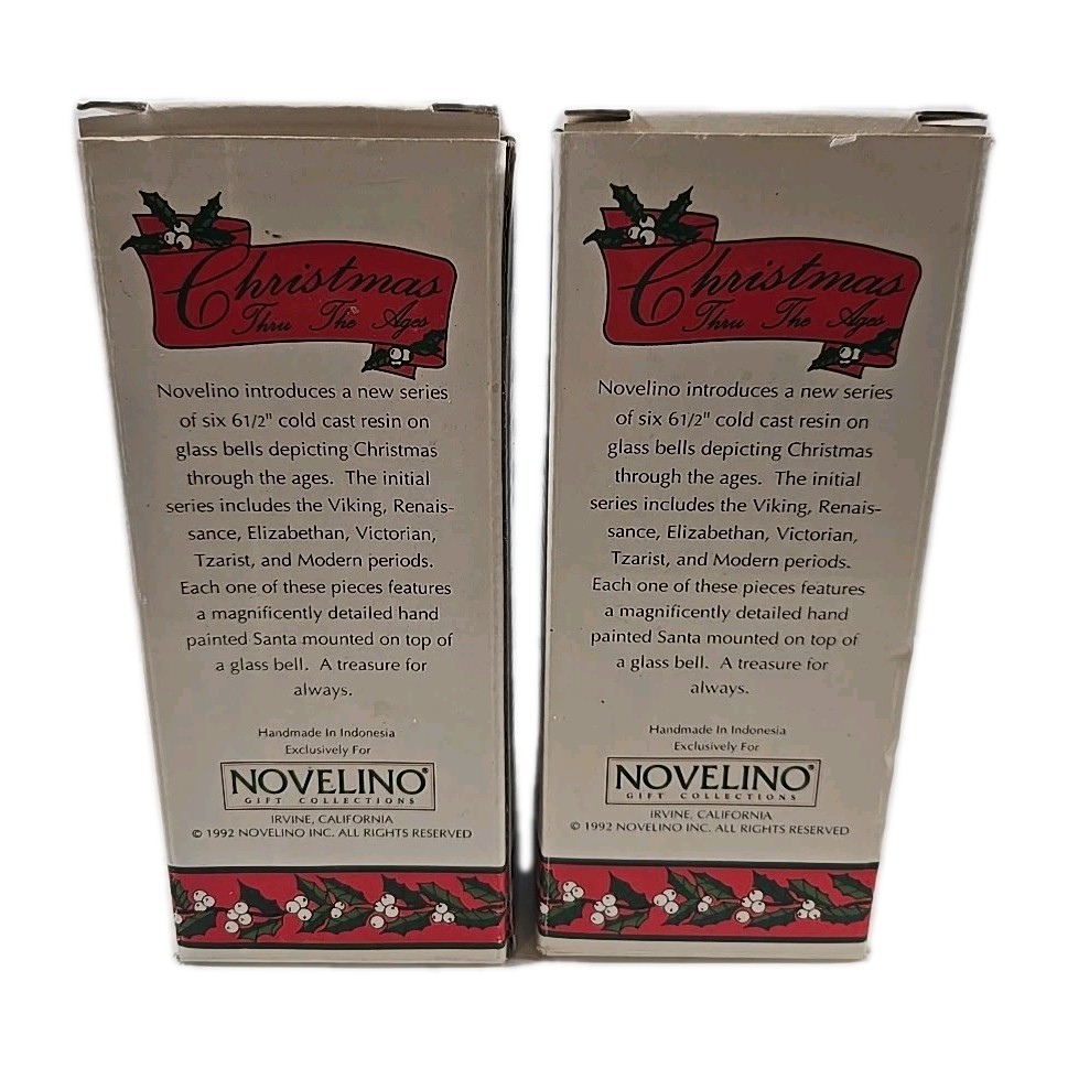 Christmas Lot Of 4 Kurt Adler Birthstone Angels & Novelino Santa Bells Holiday