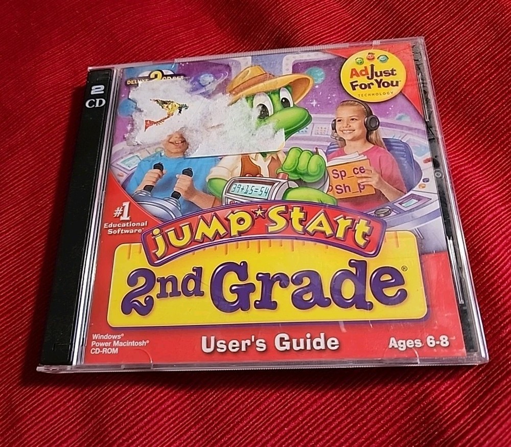 Jump Start 2nd Grade Users Guide PC CD ROM Computer game Windows 2 Deluxe