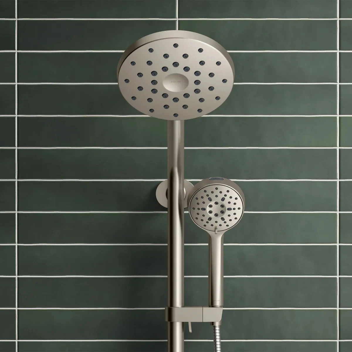 Kohler Hydrorail R38001-G-BN 3-in-1 Multifunction Shower System Nickel