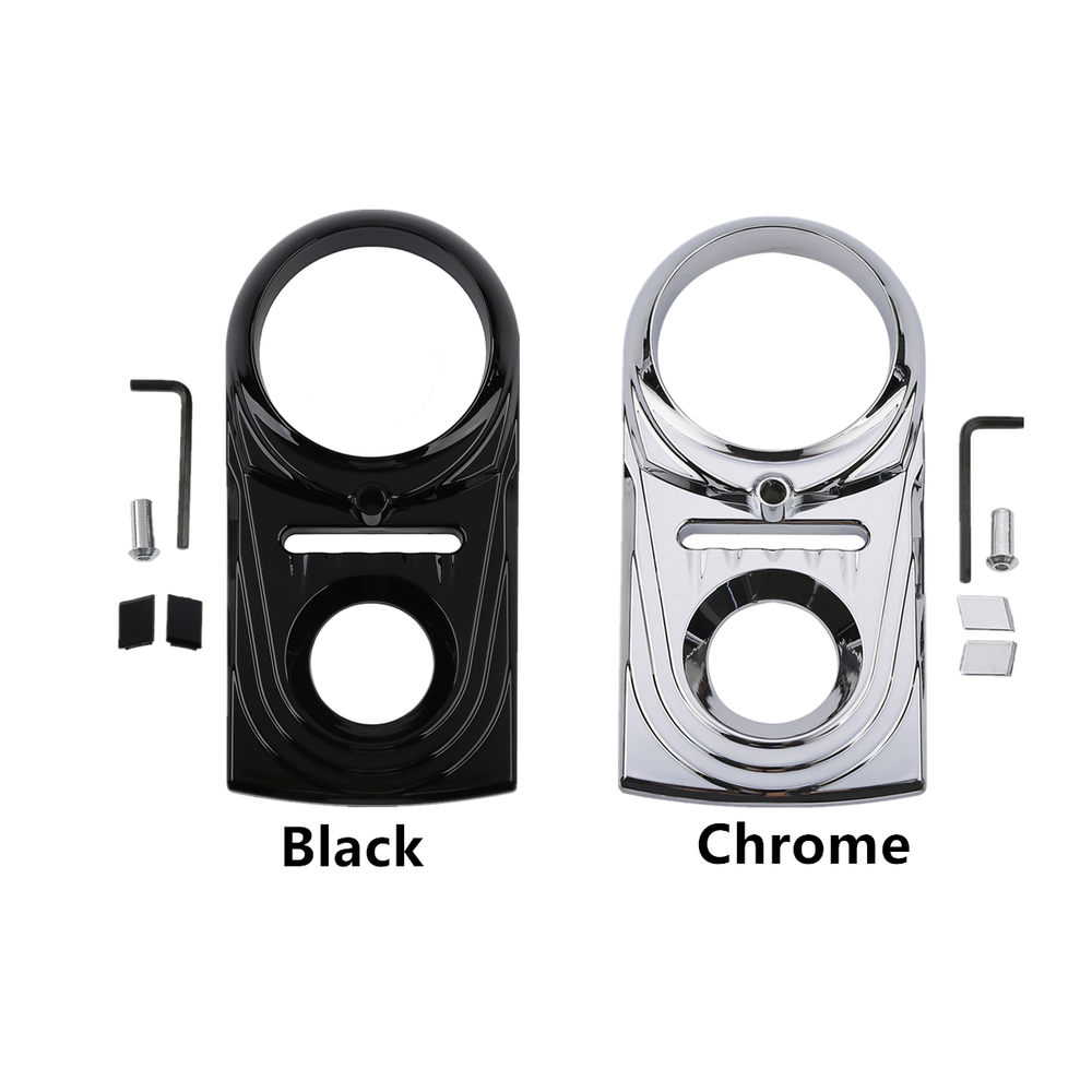 Chrome/Black Dash Panel Insert Cover Fit For Harley Softail Fatboy 2000-2017