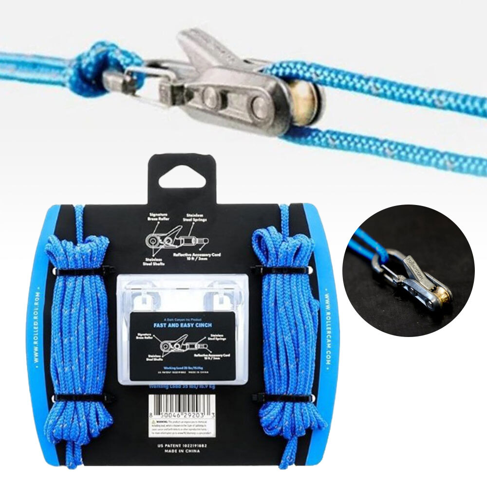 Non-slip Cord and Rope Tightening and Cinching Tool with Rollercam Techno 2025