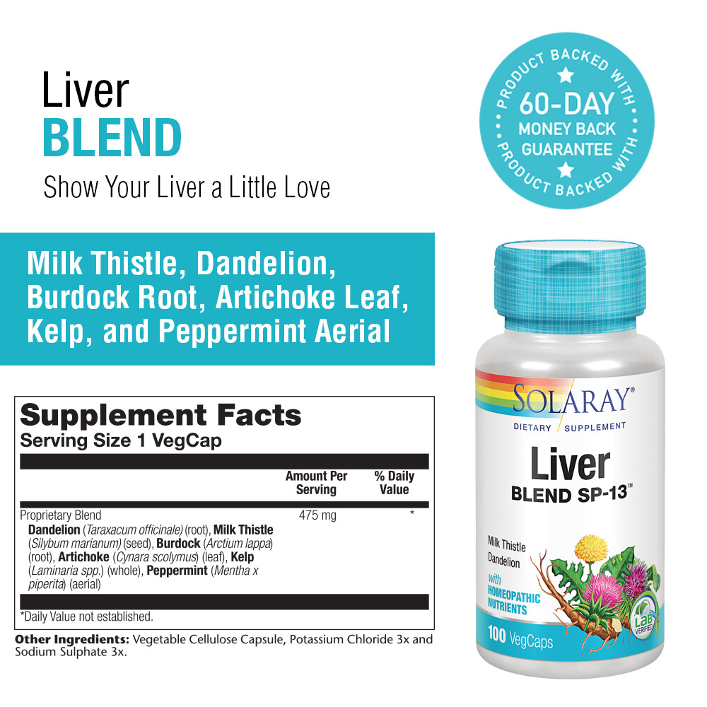 Solaray Liver Blend SP-13 | 100 VegCaps
