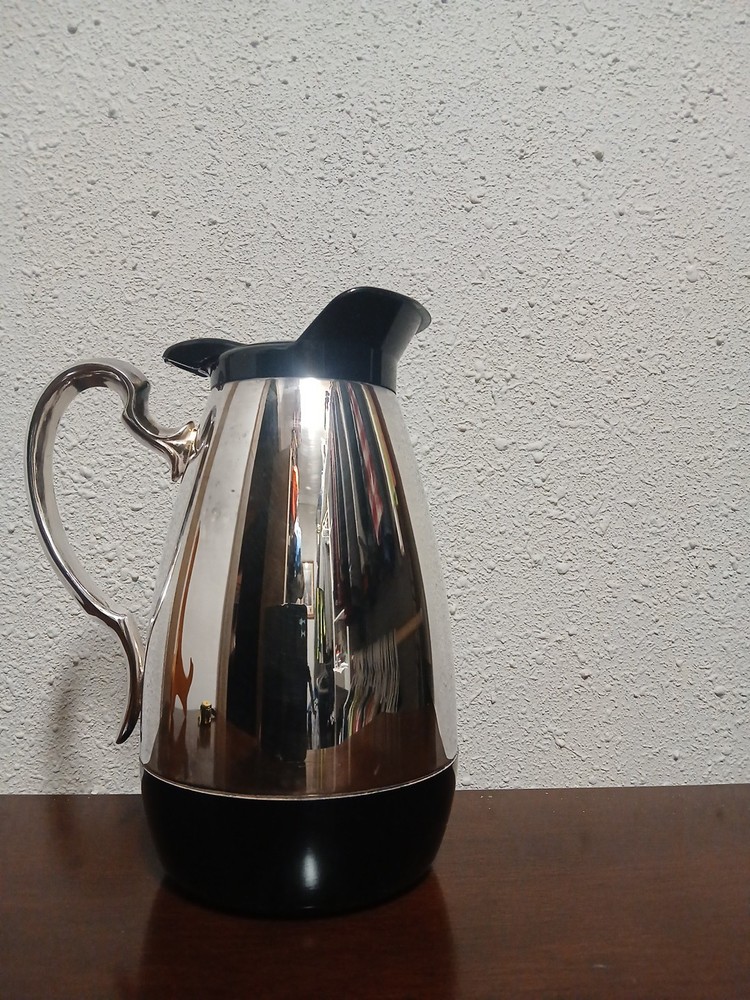 Vintage Gorham Silver Insulated Thermo Serv Coffee Carafe With Lid Made In USA