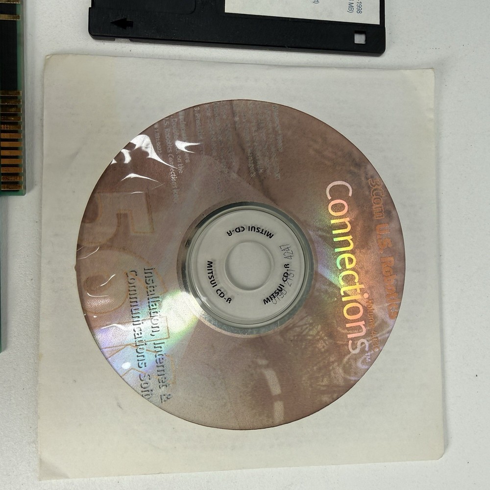 US Robotics Courier Vintage Modem Card 1995 With Driver And Install Software