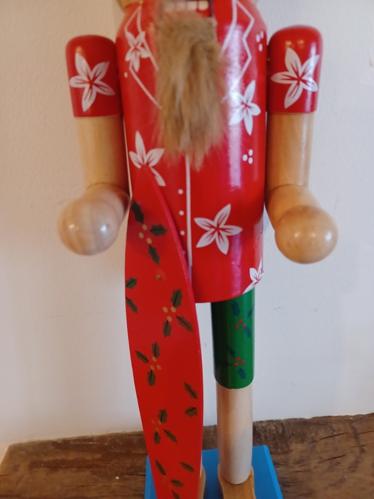 Surfer NUTCRACKER Figurine Holiday Decor. 14 Inch Height