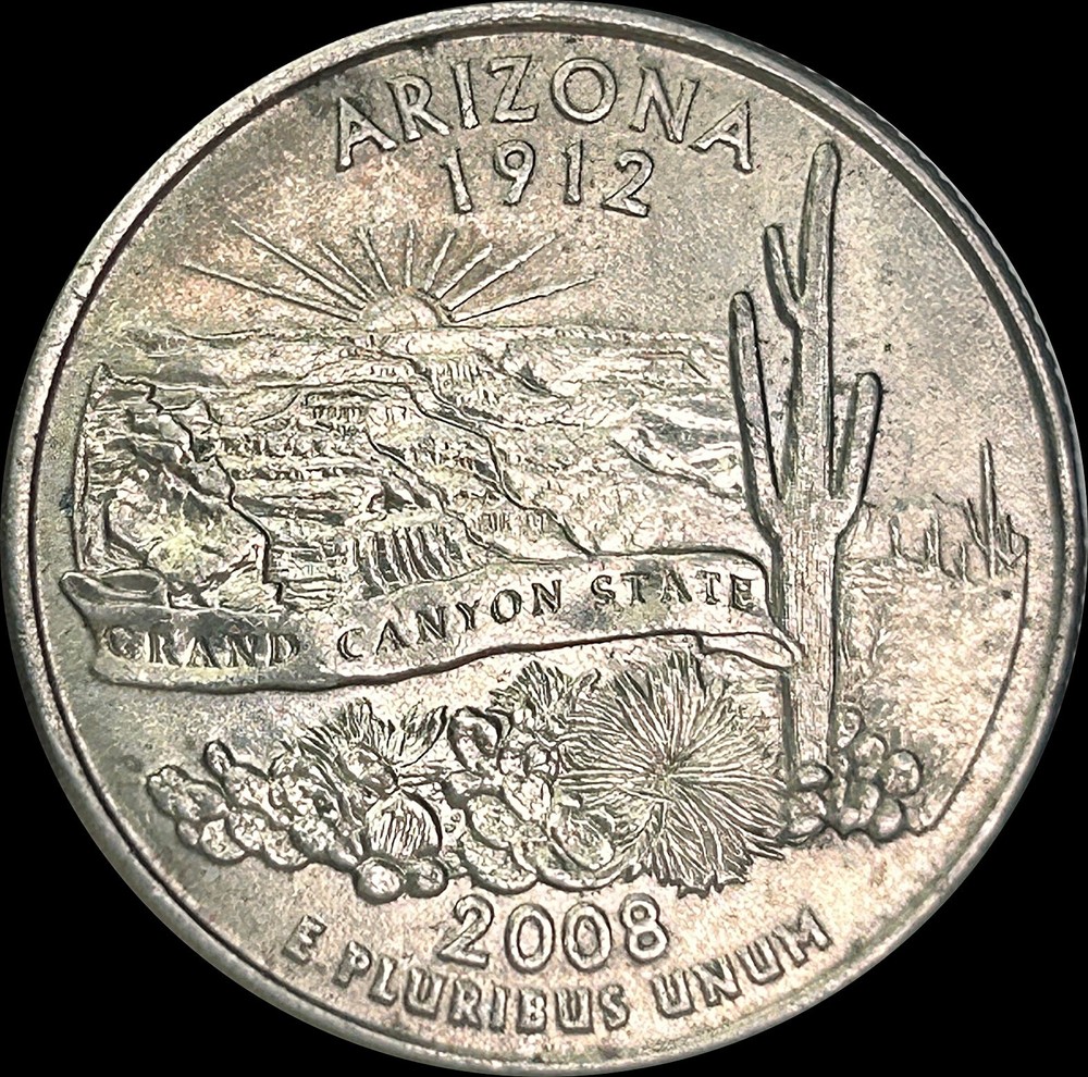 Extra Cactus Leaf Die Chip Error - 2008 Arizona State Quarter