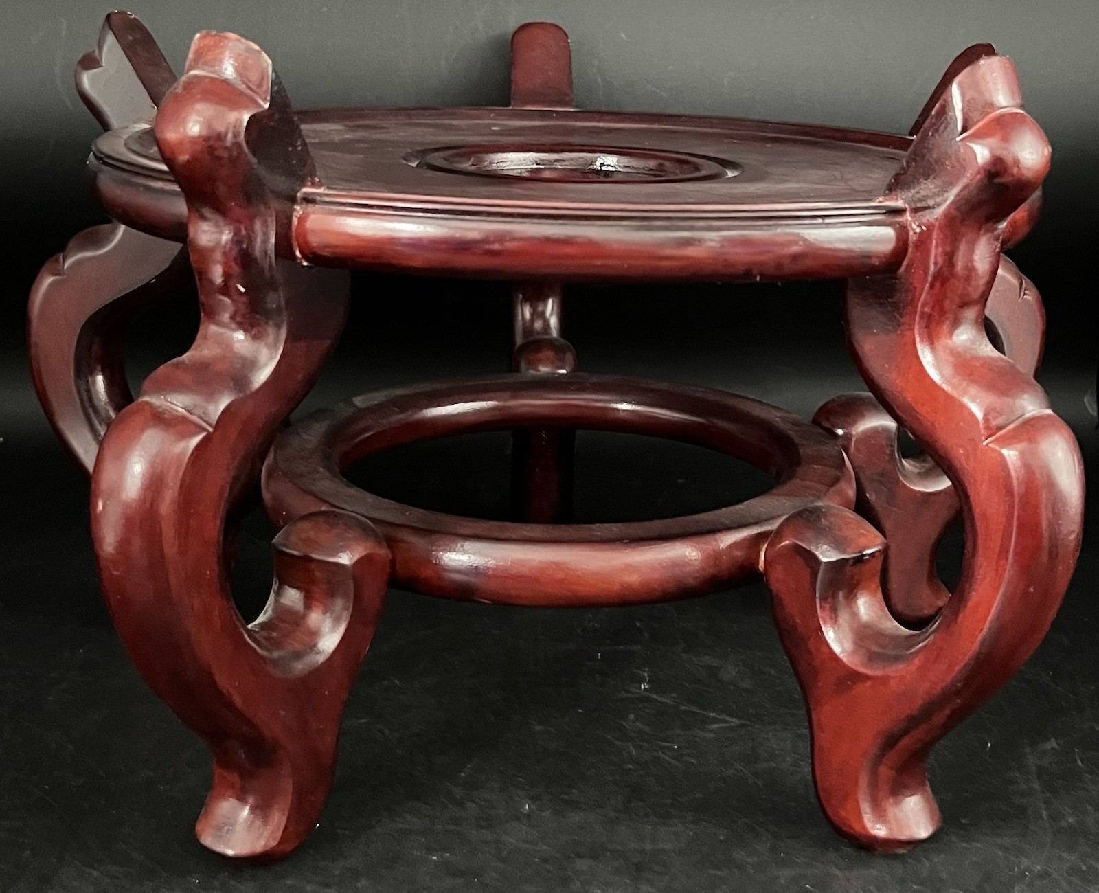 Rosewood Large 5 Legged Display Stand Pedestal Vase Plant Stand 11"