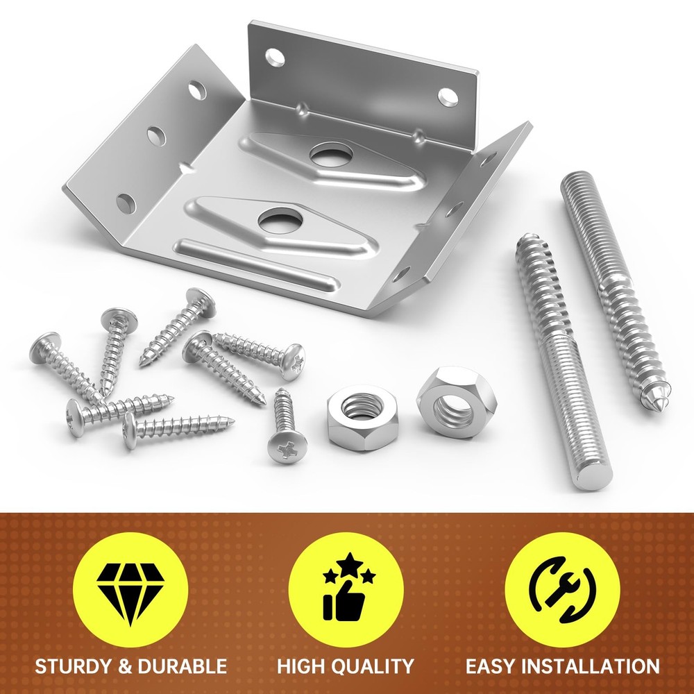 Surface Mount Corner Brackets for Desk Coffee Table Dining Table Bench Legs -