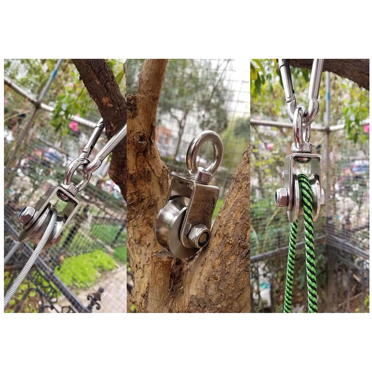 Wheel Bearing Pulleys for Rope Swivel Pulley Wheel Cable Rope Wire Pulley Block