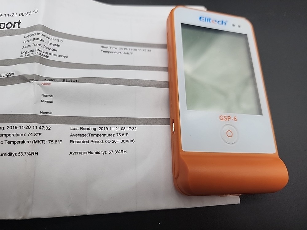 Elitech GSP-6 Temperature Humidity Data Logger - Tested