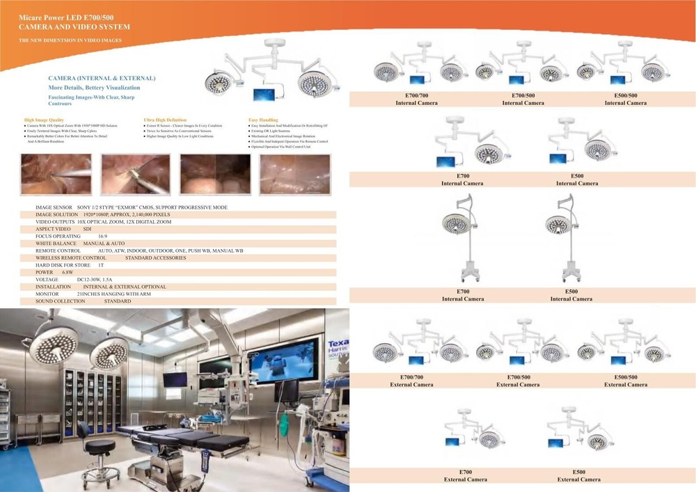 Surgical ceiling lamp MICARE POWER LED E700/500