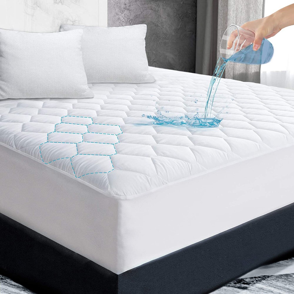 Deep Pocket Waterproof Mattress Protector Soft Microfiber Top Thicker Filling