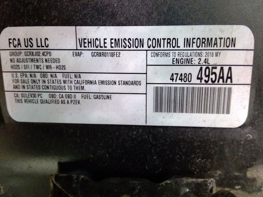 CHEROKEE 2016 Transmission Shift 947500