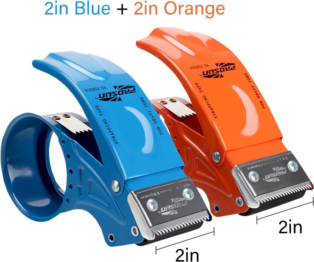 Versatile 2-Inch Tape Gun Set with Replaceable Blades and Anti-Rollback Feature