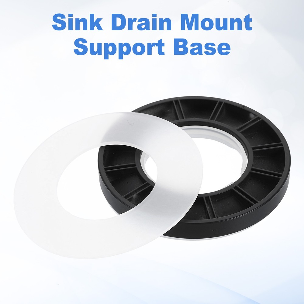 Bathroom Sink Mounting Ring Plastic Sink Drain Mount Support Base Black
