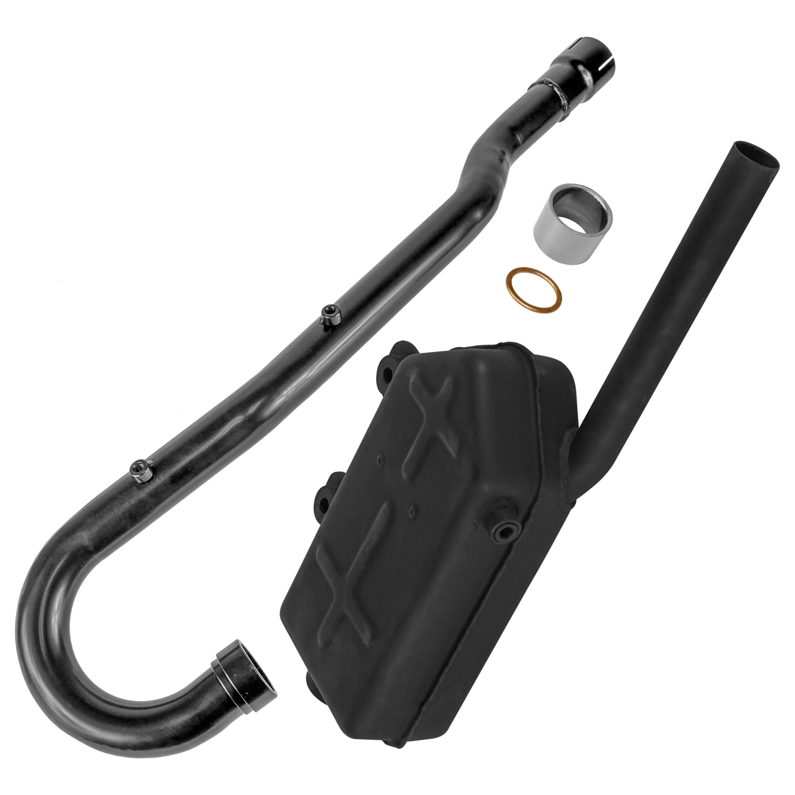 Exhaust Muffler w/ Pipe Gaskets fits Kawasaki Bayou 220 KLF220A 1988 1989 - 2002