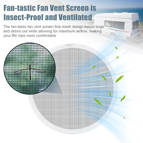 RV Vent Screen Roof Fan Frame Parts Replacement for FAN-TASTIC RV Vent Fan, RV