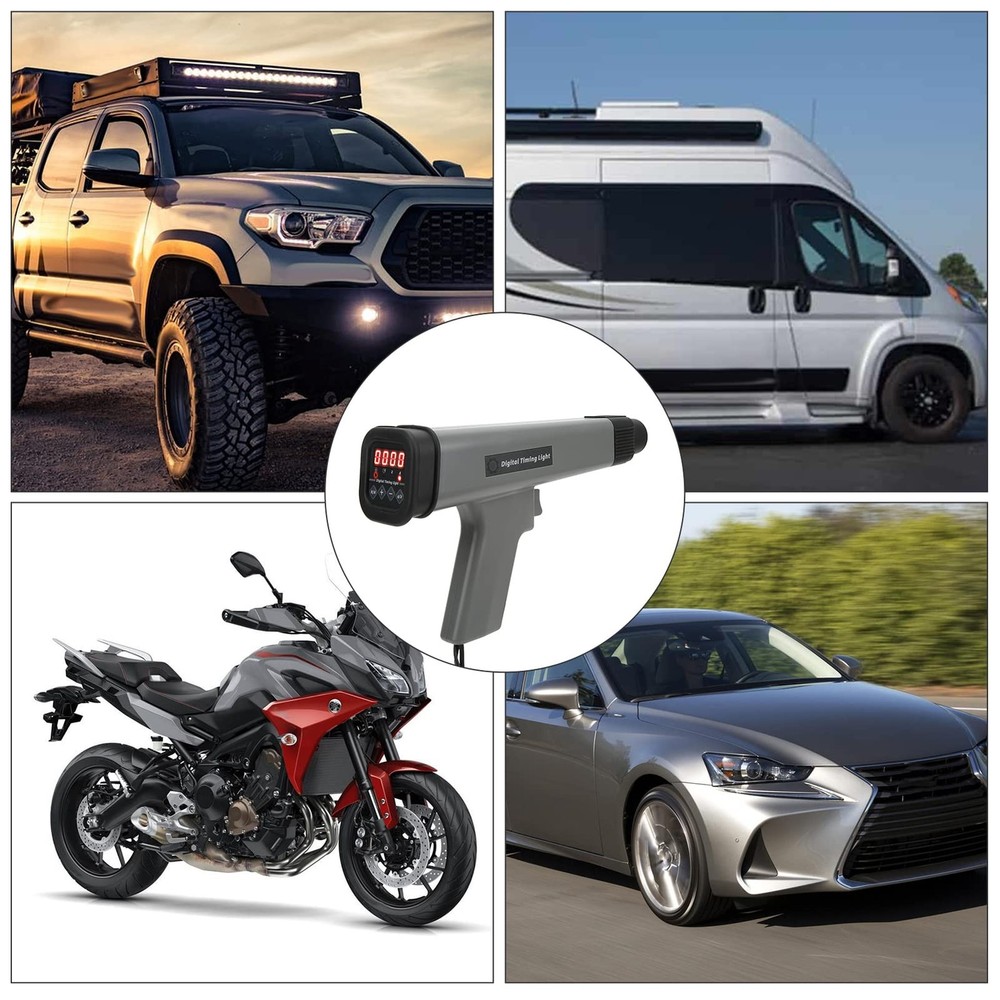 Digital Motor Timing Light, Inductive Strobe Timing Light, 12V IGNITION TIMI...