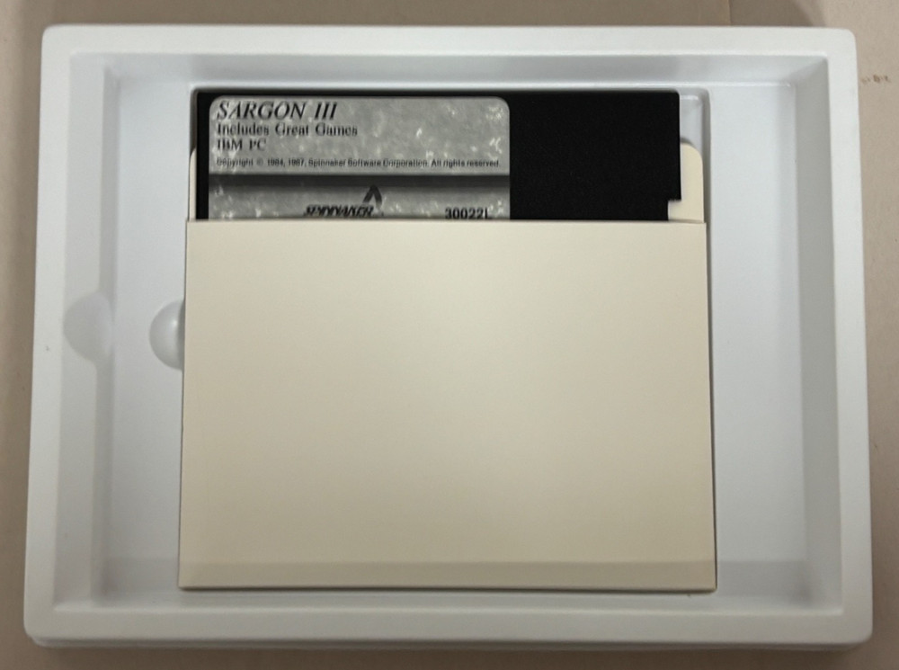 Sargon 3 III Computer Chess Software - Apple & IBM PC 5.25" Floppy Disk