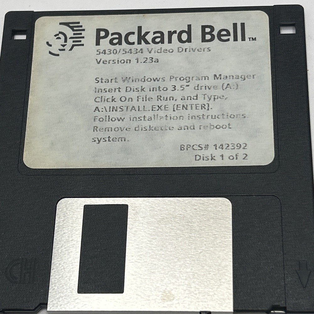 Packard Bell Start Windows Manager version 1.2a 3.5" Floppy Disks 1&2