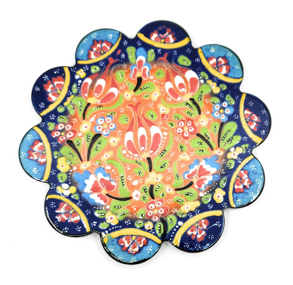 Handmade Turkish Ceramic Pottery Star-Shape Tile Trivet
