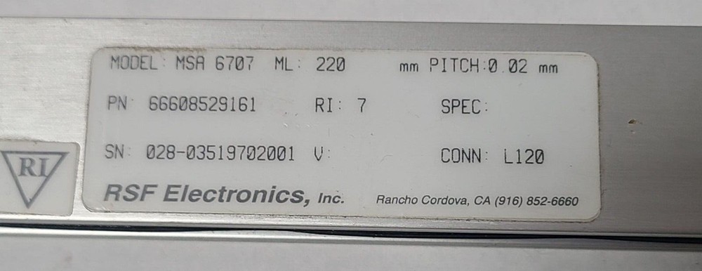 RSF ELECTRONICS MSA 6707 Scale R.S.F Elektronik 665RI LINEAR ENCODER
