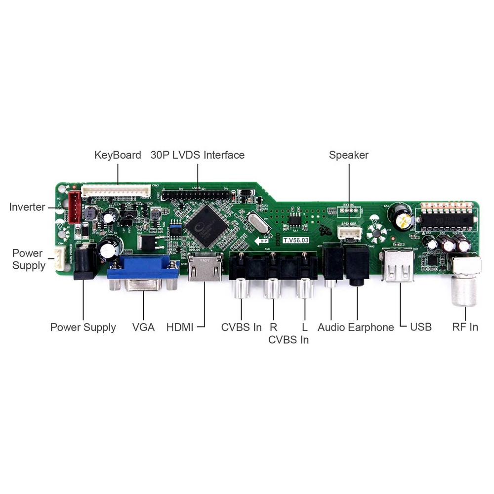 HDMI VGA AV USB LCD Controller Board For LT131DEVHV00 LP125WH2 SLB1 LCD Panel