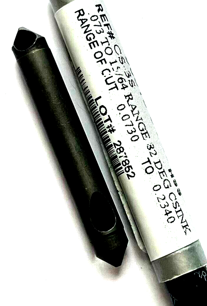 .073-15/64" 82 DEG ZERO FLUTE COUNTERSINK DOUBLE END - WELDON CS-3S - USA