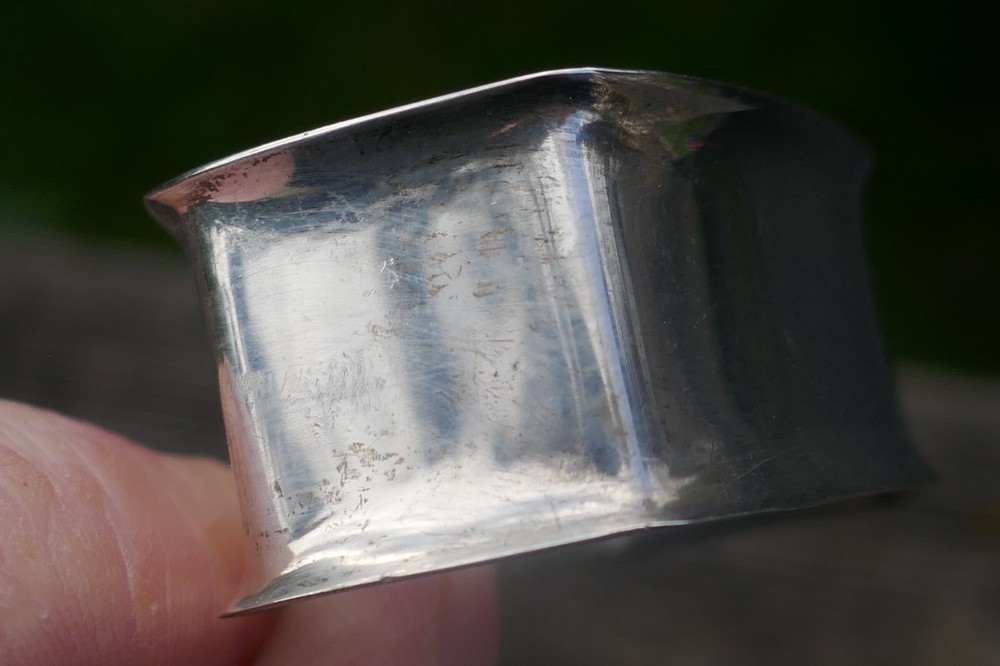 Vintage Webster Sterling Silver Napkin Ring - Monogrammed "E.B.R."