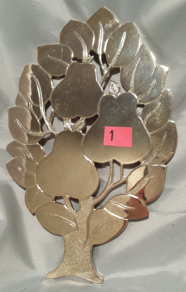 Wm A ROGERS ONEIDA PEAR TREE SILVERPLATE TRIVET WALL DECOR
