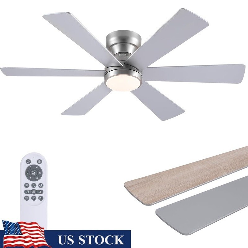 Ceiling Fan W/ Lights Remote Control Dimmable Reversible Motor Quiet Indoor