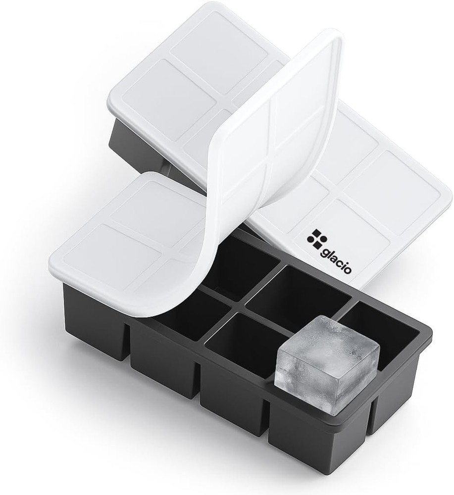 Large Silicone Ice Cube Trays - 2 Pack