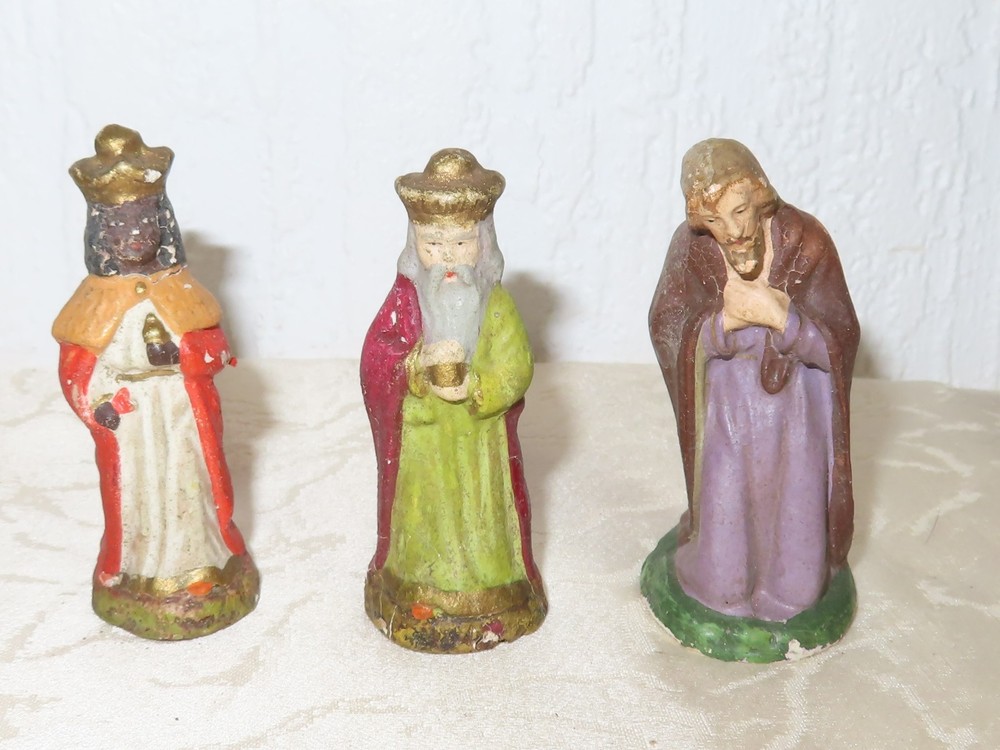Assembly Paper Mache Nativity Figures! Quantity: 3 Pieces