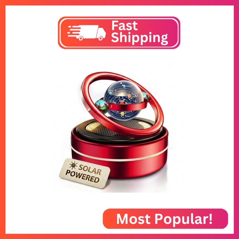Solar Dashboard Spinner, Sun Powered Kinetic Car Decoration Diffuser, Space Them