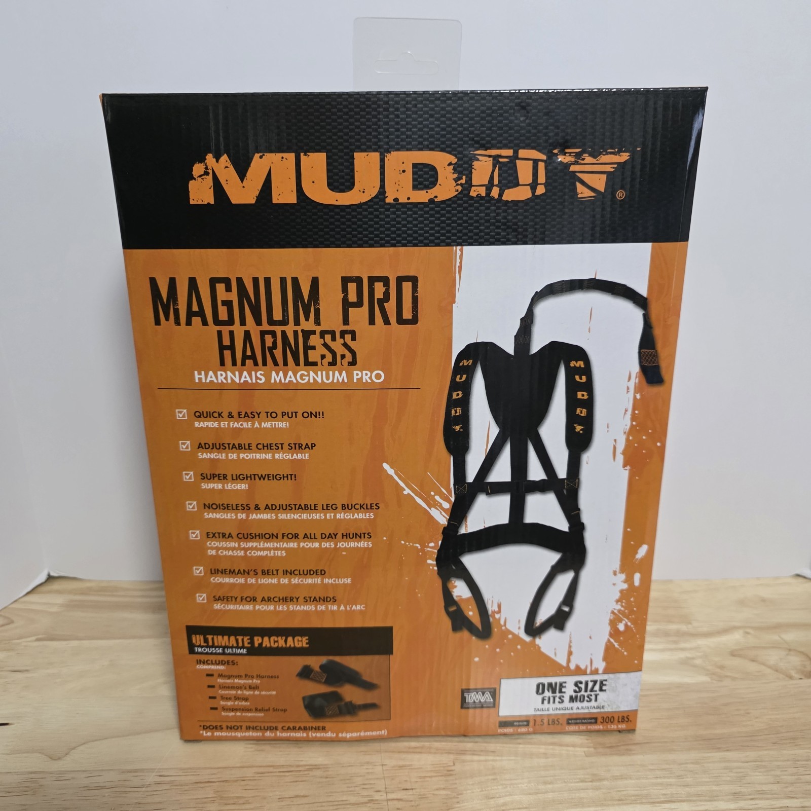 Muddy Outdoors Magnum Pro Padded Adjustable Treestand Harness System, Black