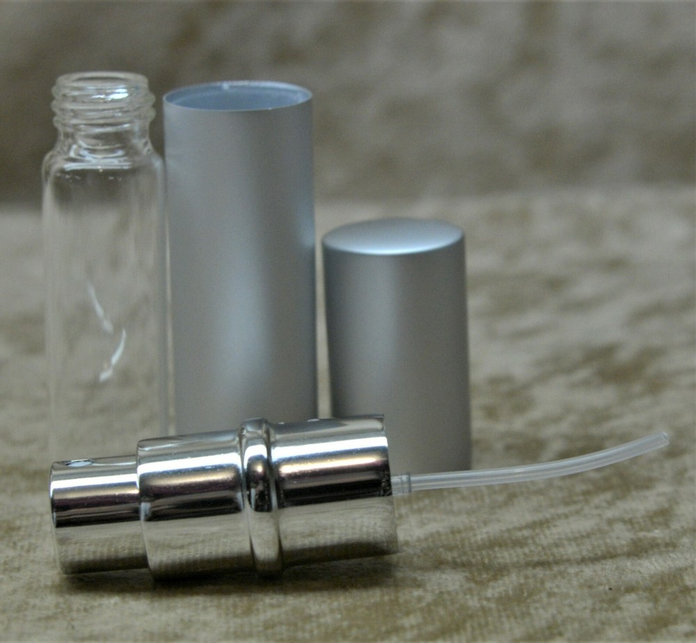 REFILLABLE SILVER SPRAY PERFUME ATOMIZERS 6 ML