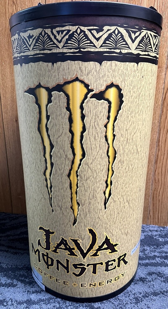 Rare Monster Energy Java Retail Cooler Wheeled Plastic Lid & Drain NEW