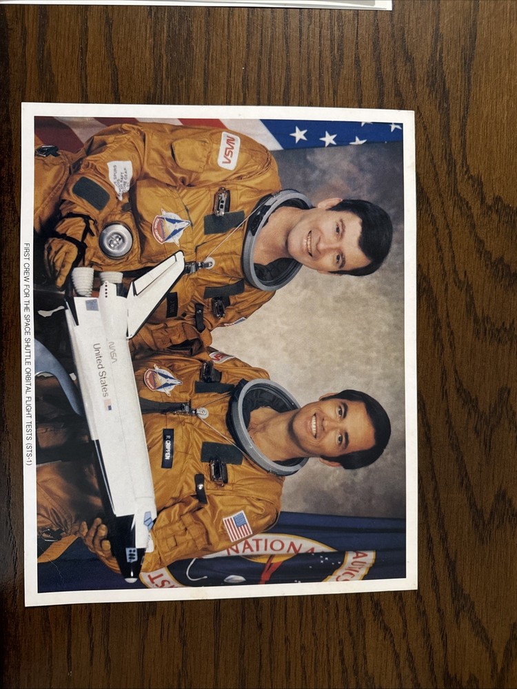 Original NASA STS-1 Crew Lithograph 8 x 10