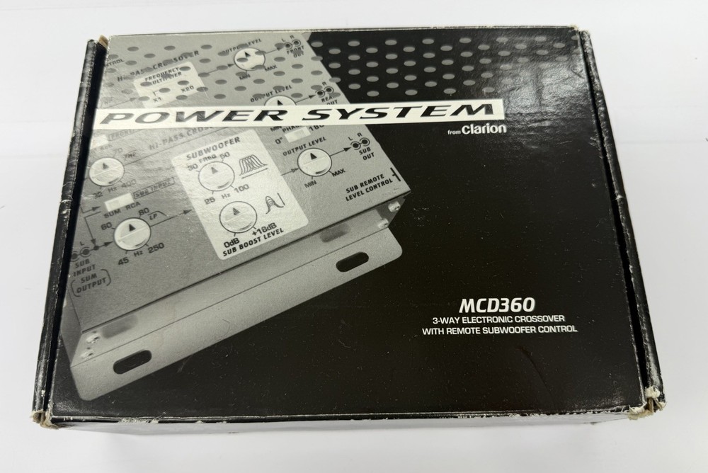 Clarion 3 Way Electronic Crossover with Subwoofer Level Control - MCD360