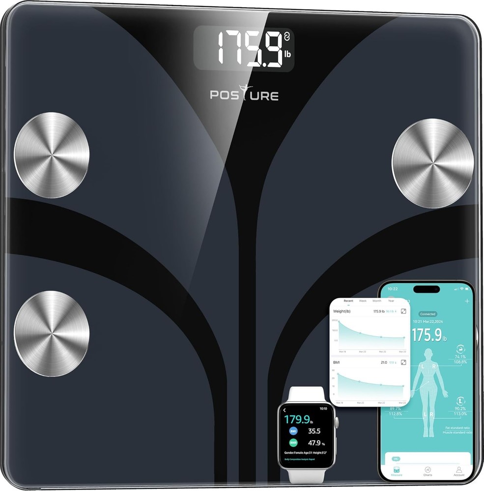Posture Scale, Digital Bathroom Smart Scale, 13 Body Composition Metrics