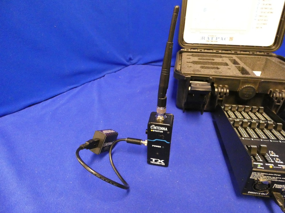 Rat Pac Cintenna AKS Wireless DMX System (incomplete missing RX unit)DMX-iT 512e
