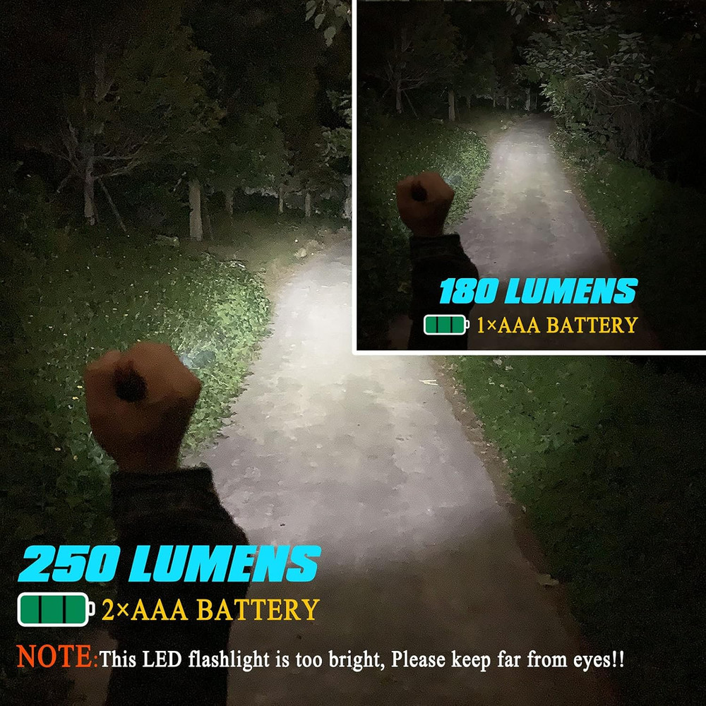 Mini Flashlight 3 Modes Small Flashlights LED Powerful High Lumens Tactical Pen