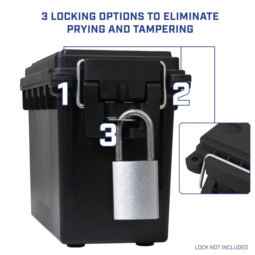 Sheffield 12629 Ammo Storage Box, Stackable .30 Cal Standard Single, Black