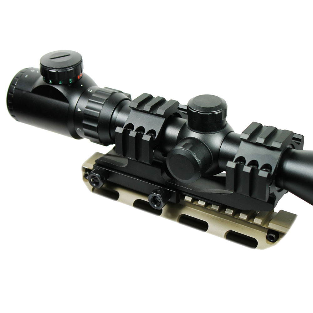 3-9x40 AOEG Hunting Rifle Scope Red Green Dual illuminated PEPR Mount & Sunshade