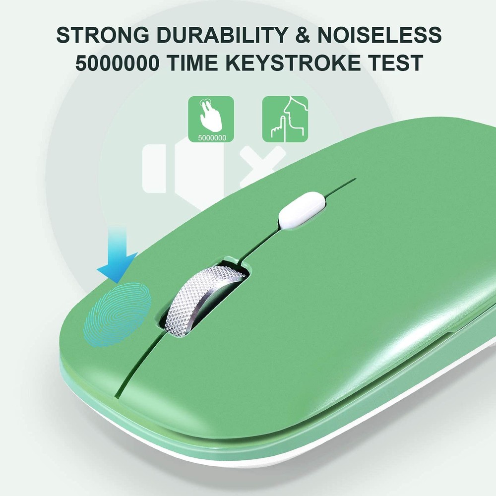 Wireless Mouse 2.4G Slim Silent Cordless Mouse with USB Receiver 3 Adjustable...
