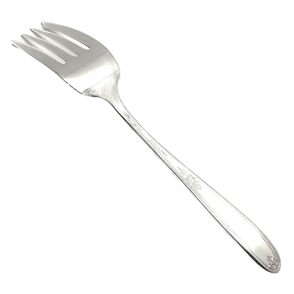 Vintage William Plate LOIS Silverplate 1921 Cold Meat Serving Fork Flatware